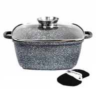 Garnki - Brunbeste Garnek Marmurowy kwadratowy 2.5L 20cm BRUNBESTE BB-1927 BB-1927 - miniaturka - grafika 1