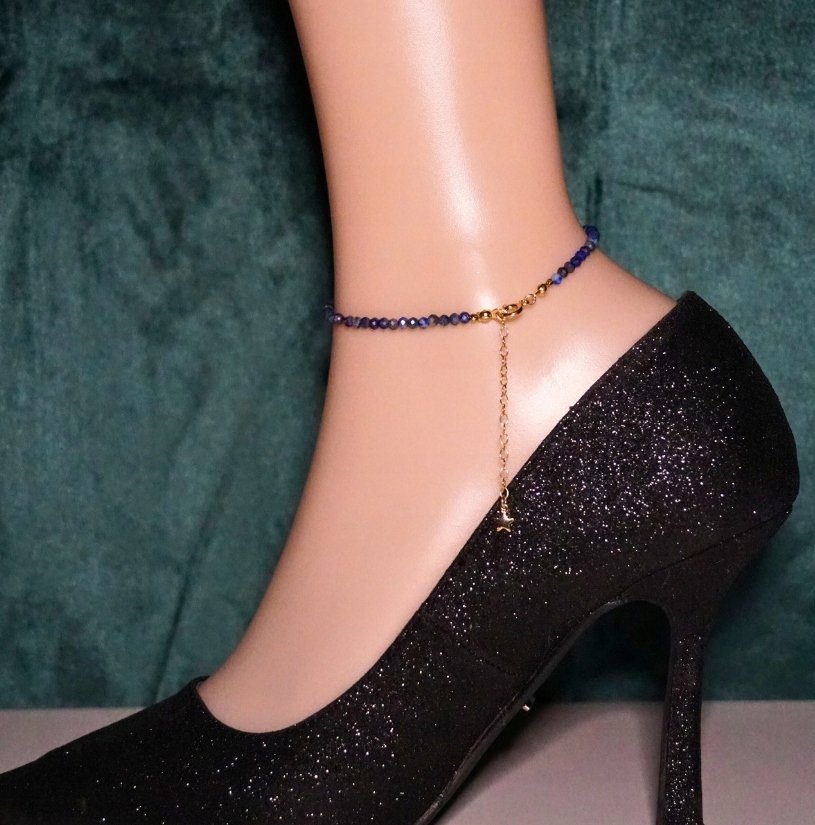Bransoletka na nogę Lapis Lazuli 3mm - Crystals Break