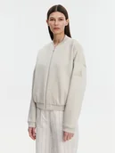 Bluzy damskie - adidas Bluza Essentials Contemporary Logo JD9972 Beżowy Loose Fit - miniaturka - grafika 1