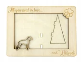 Ramki na zdjęcia - Whippet ramka na zdjęcie z psem grawer - miniaturka - grafika 1