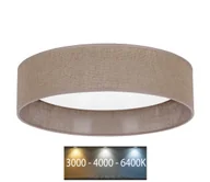 Lampy sufitowe - Brilagi - LED Plafon VELVET LED/24W/230V 3000/4000/6400K brązowy - miniaturka - grafika 1