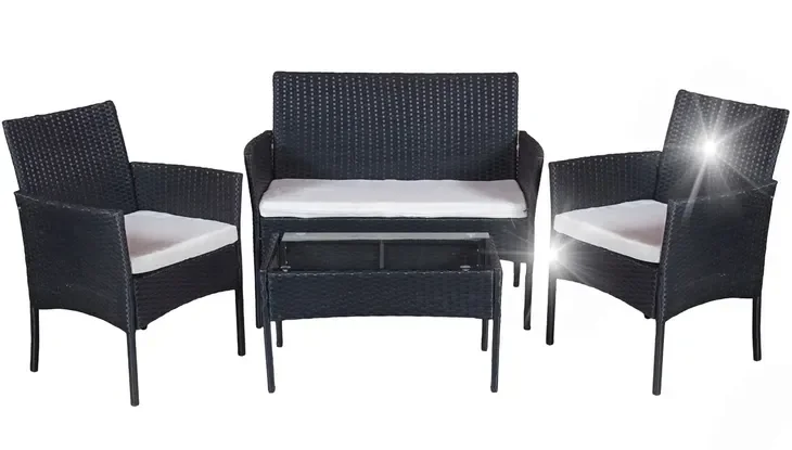 Zestaw Mebli Ogrodowych Tarasowych Technorattan 4 El. Fotele Stolik Sofa