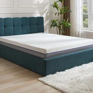 Meble do sypialni - Łóżko ze skrzynią 160 x 200 cm - Bukla - Błękit morski + Materac - MAZIRI - miniaturka - grafika 1