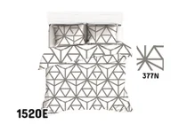 Poszewki na poduszki - Poszewka Bawełniana 70X80 1520E Biała Szara Geometryczna 377N - miniaturka - grafika 1