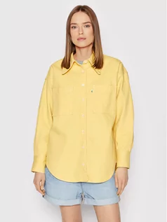 Koszule damskie - Levi's Koszula jeansowa FRESH A1776-0004 Żółty Regular Fit - grafika 1