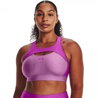 Bielizna sportowa damska - Biustonosz treningowy Under Armour UA Crossback Mid Harness - fioletowy - UNDER ARMOUR - miniaturka - grafika 1