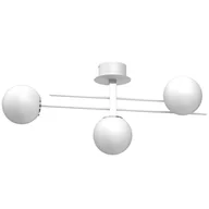 Lampy sufitowe - Potrójna lampa sufitowa z białymi kulami LX 4576 z serii SATELIT - miniaturka - grafika 1