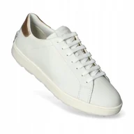 Sneakersy damskie - Damskie Sneakersy Sportowe Półbuty Geox Białe Skórzane 38 - miniaturka - grafika 1
