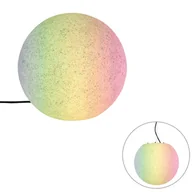 Lampy ogrodowe - QAZQA Inteligentna lampa zewnętrzna szara 35 cm IP65 z diodą LED - Nura - miniaturka - grafika 1