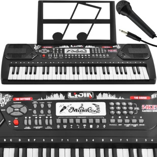 Iso Trade Duże Organy Keyboard Piainko Mikrofon do Nauki 54 8238 - Instrumenty muzyczne dla dzieci - miniaturka - grafika 1