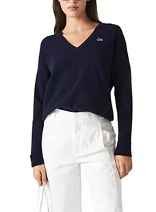 Lacoste Damski sweter Af9554, marynarski, UK 14 - Swetry damskie - miniaturka - grafika 1