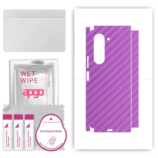 Folia naklejka skórka strukturalna na TYŁ+BOKI do Samsung Galaxy Z Fold5 -  Carbon Fioletowy - apgo SKINS - Szkła hartowane na telefon - miniaturka - grafika 1