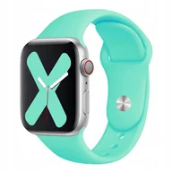 Akcesoria do zegarków - PASEK do Zegarka APPLE WATCH GUMOWY 38/40/41mm TURKUSOWY - miniaturka - grafika 1