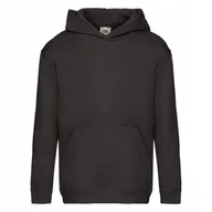Bluzy dla dziewczynek - Bluza Dziecięca Z Kapturem Hooded Sweat Czarny r. 12-13(152) - miniaturka - grafika 1