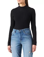 Swetry damskie - TOM TAILOR mine to five Damski Sweter ze stójką 1030383, 28992 - Obsidian Black, XXS - miniaturka - grafika 1