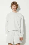 Bluzy męskie - New Balance bluza bawełniana męska kolor szary melanżowa - miniaturka - grafika 1