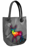 Torebki damskie - Sunlovers, Torba filcowa City, Jeleń Max, 42x35x10 cm - miniaturka - grafika 1
