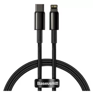 Kable USB - Baseus Tungsten Gold Fast Charging Data Cable Type-C to iP PD 20W 1m Black - miniaturka - grafika 1