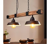 Lampy sufitowe - Eglo 44085 - Żyrandol na łańcuchu OLDBURY 2xE27/60W/230V - certyfikat FSC - miniaturka - grafika 1