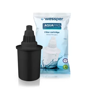 WESSPER Filtr alkalizujący do dzbanków AquaPro Wessper WES027-BK czarny 1szt - Wkłady filtrujące - miniaturka - grafika 1