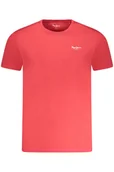 Koszulki męskie - PEPE JEANS MĘSKA KOSZULKA Z KRÓTKIM RĘKAWEM CZERWONA - miniaturka - grafika 1