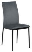 Krzesła - Welwetowe krzesło szare Mervi 2X - miniaturka - grafika 1