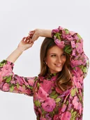 Bluzki damskie - Bluzka damska bluzka długi rękaw różowa - SBD1546RO o luźnym kroju, z długim rękawem - TOP SECRET - Odzieżowy sklep internetowy TOP SECRET - miniaturka - grafika 1