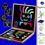 Zabawki interaktywne dla dzieci - Djeco Drewniana układanka Zabawki magnetyczne Geocharacter - układanka figury geometrycz - miniaturka - grafika 1