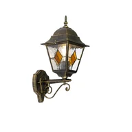 Lampy ogrodowe - QAZQA Vintage latarnia ścienna zewnętrzna w kolorze antycznego złota - Antigua Up - miniaturka - grafika 1