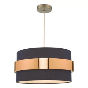 Lampa wisząca Oki Easy Fit Navy Blue Shade with Copper Band - Lampy sufitowe - miniaturka - grafika 1