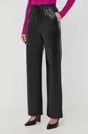Spodnie damskie - Patrizia Pepe spodnie damskie kolor czarny szerokie high waist - miniaturka - grafika 1