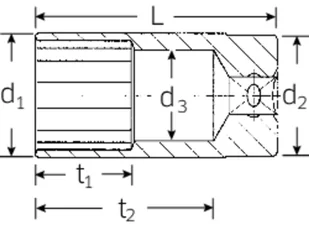 Nasadka 1/2" 19mm, 12-kątna, długa STAHLWILLE - Klucze i nasadki - miniaturka - grafika 1