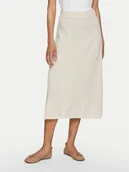 Spódnice - Vila Spódnica midi Olina 14098891 Beżowy Regular Fit - miniaturka - grafika 1