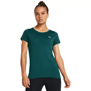 Koszulki sportowe damskie - Damska koszulka treningowa Under Armour HG Armour SS - zielona - UNDER ARMOUR - grafika 1