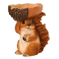 Pozostałe ozdoby ogrodowe - Esschert Design Karmnik, wiewiórka trzymająca żołądź, 18,5x10x20,5 cm Esschert Design - miniaturka - grafika 1