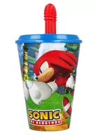 Kubki dla dzieci - SONIC Zamykany Kubek ze słomką 430 ml - miniaturka - grafika 1