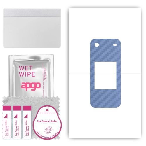 folia naklejka skórka strukturalna na TYŁ do Nokia 2780 Flip - Carbon Granatowy - apgo SKINS