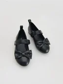 Buciki dla niemowląt - Reserved - Baleriny z kokardką - czarny - miniaturka - grafika 1