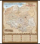 Książki do nauki języka niemieckiego - Rzeczpospolita Polska - mapa ścienna w stylu retro - Artglob - miniaturka - grafika 1
