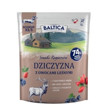 BALTICA Smaki regionów Małe rasy Dziczyzna z owocami leśnymi - sucha karma dla psa - 1kg