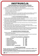 Tablice BHP - Raw-pol Znak Instr.Post.na Wypadek Pożaru Z-IP1-P-250x350 - miniaturka - grafika 1