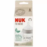 Butelki dla niemowląt - Nuk Butelka ze smoczkiem silikonowym S For Nature popielata 10743076 150 ml - miniaturka - grafika 1