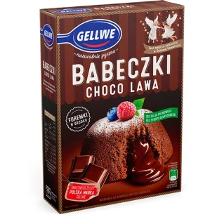 Gellwe Mieszanka do domowego wypieku babeczek babeczki choco lawa 225 g - Dodatki do ciast w proszku - miniaturka - grafika 1