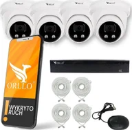 Rejestratory do monitoringu - Rejestrator ORLLO Zestaw Monitoringu 4 Kamery PoE ORLLO ECO DOME - miniaturka - grafika 1