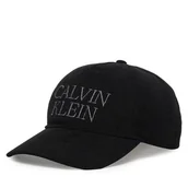 Czapki damskie - Czapka z daszkiem Calvin Klein Corduroy Graphic 5 Panel Cap LV04D5064G Czarny - miniaturka - grafika 1