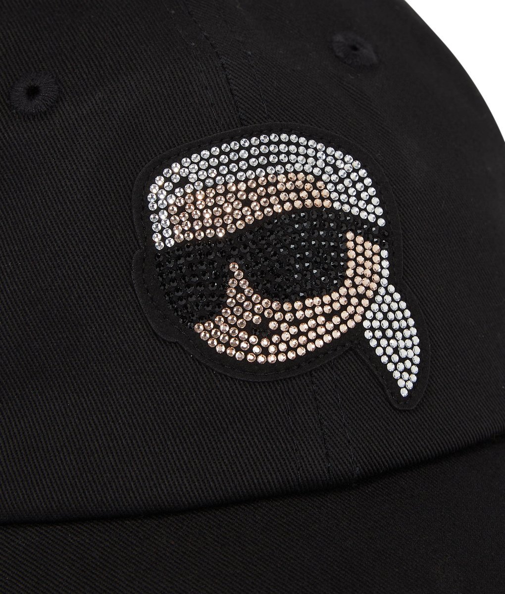 KARL LAGERFELD czapka z daszkiem czarna kaszkietówka bejsbolówka