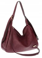 Torebki damskie - Torebka Damska listonoszka worek na ramię duża pojemna torba CH7718 Bordowa - miniaturka - grafika 1