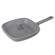Patelnie - PATELNIA GRILLOWA TYTANOWA Z POKRYWĄ 28cm BERLINGER HAUS BH-8097 TAUPE - miniaturka - grafika 1