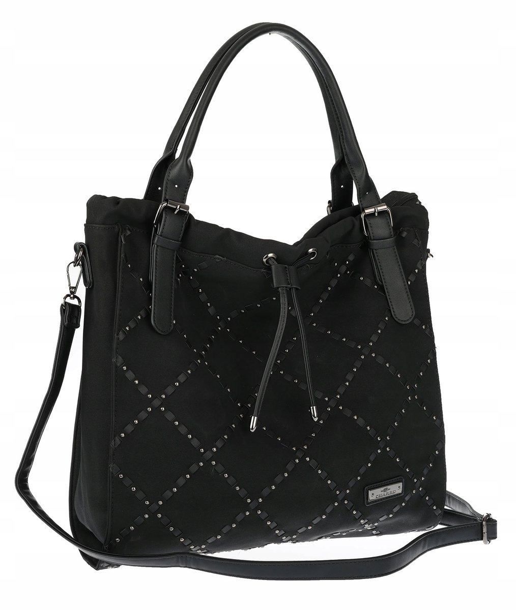 Torebka Damska Listonoszka Shopper Duża Modna Torba na Ramię CH6685 Czarna