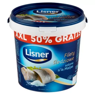 Lisner Filety śledziowe solone a'la Matjas 1200 g - Konserwy i dania rybne - miniaturka - grafika 1